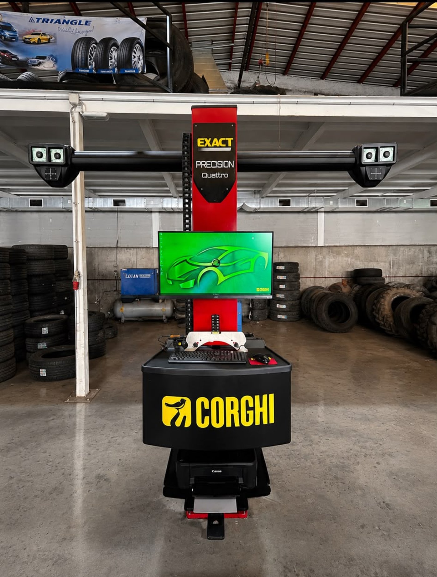 Máquina de alineación 3D Corghi Exact Precision Quattro en Neumáticos Alhaurín